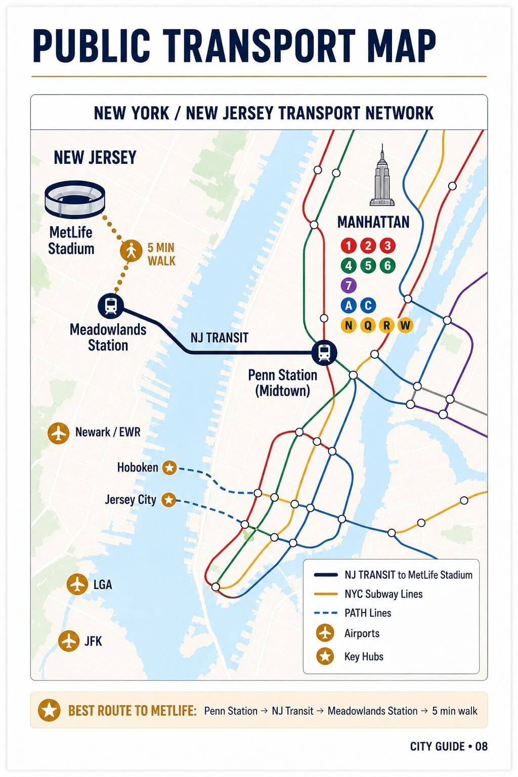Public transport map