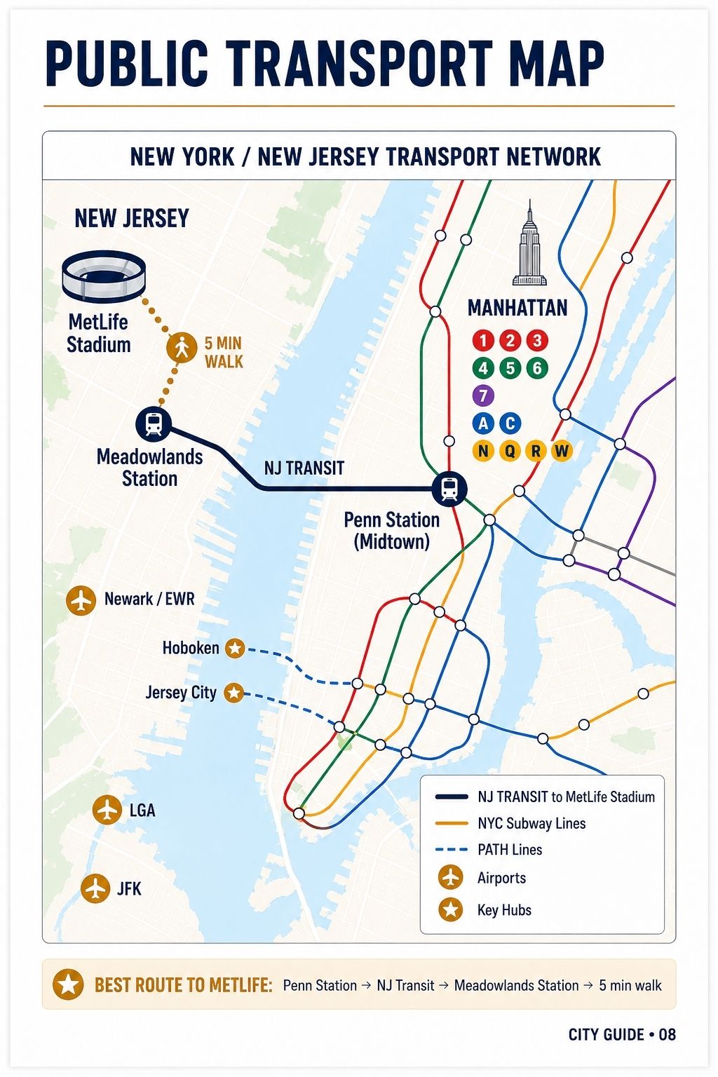 Public transport map